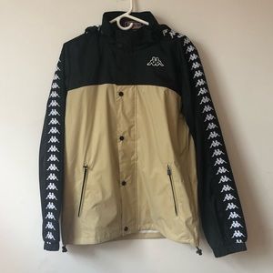 KAPPA WIND BREAKER - Black/biege